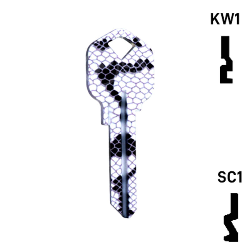 Happy Keys- Snakeskin Key (Choose Keyway) Residential-Commercial Key Howard Keys