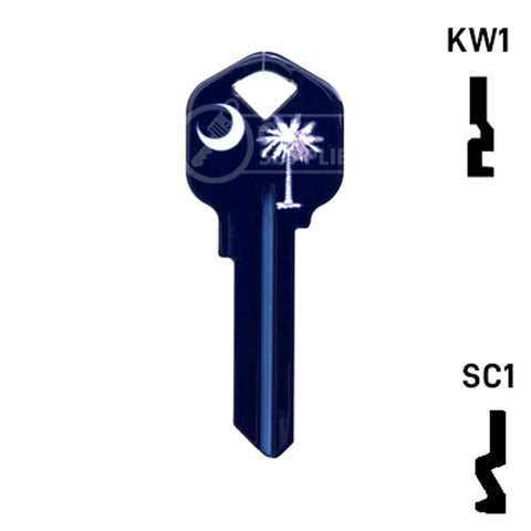 Happy Keys- South Carolina Flag SC1 Key (Choose Keyway) Residential-Commercial Key Howard Keys