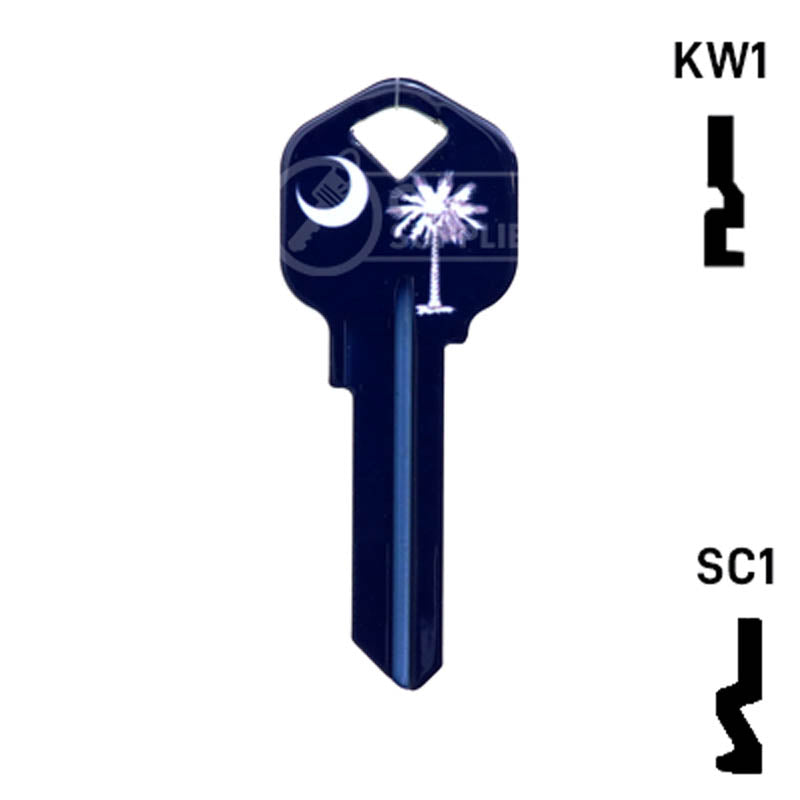 Happy Keys- South Carolina Flag SC1 Key (Choose Keyway) Residential-Commercial Key Howard Keys