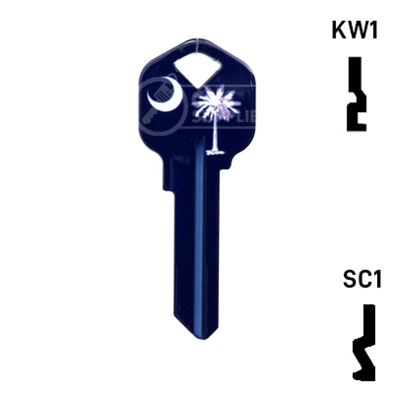 Happy Keys- South Carolina Flag SC1 Key (Choose Keyway) Residential-Commercial Key Howard Keys