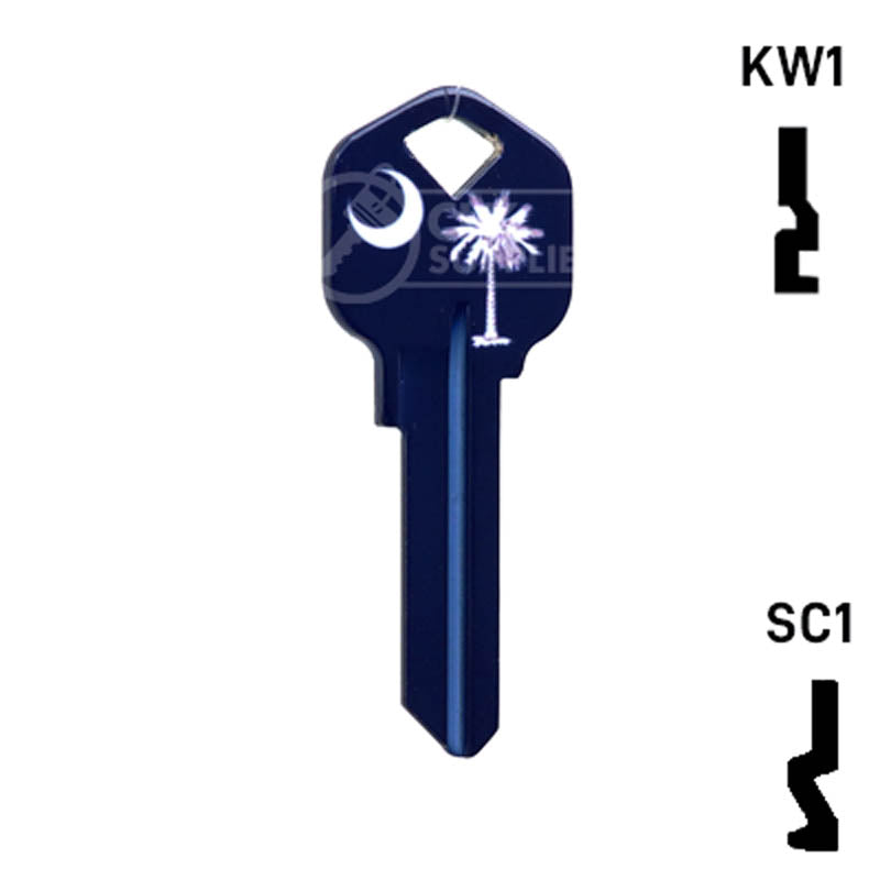 Happy Keys- South Carolina Flag SC1 Key (Choose Keyway) Residential-Commercial Key Howard Keys