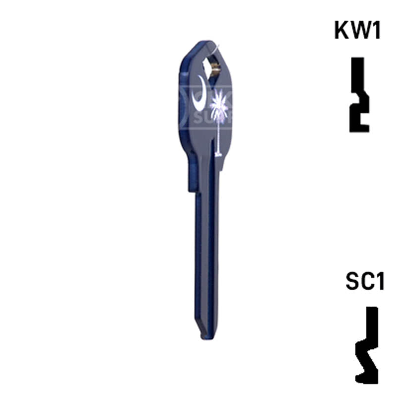 Happy Keys- South Carolina Flag SC1 Key (Choose Keyway) Residential-Commercial Key Howard Keys