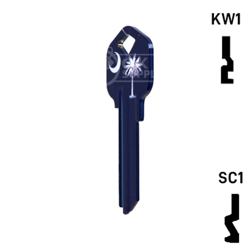 Happy Keys- South Carolina Flag SC1 Key (Choose Keyway) Residential-Commercial Key Howard Keys