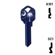 Happy Keys- South Carolina Flag SC1 Key (Choose Keyway) Residential-Commercial Key Howard Keys