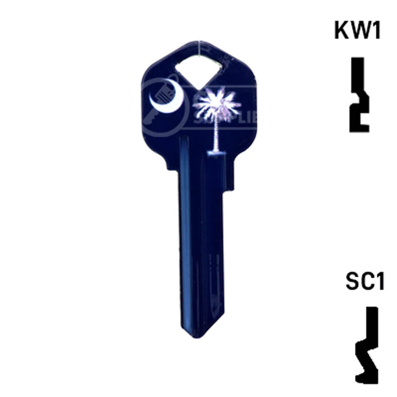 Happy Keys- South Carolina Flag SC1 Key (Choose Keyway) Residential-Commercial Key Howard Keys