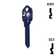 Happy Keys- South Carolina Flag SC1 Key (Choose Keyway) Residential-Commercial Key Howard Keys