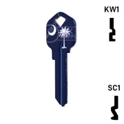 Happy Keys- South Carolina Flag SC1 Key (Choose Keyway) Residential-Commercial Key Howard Keys