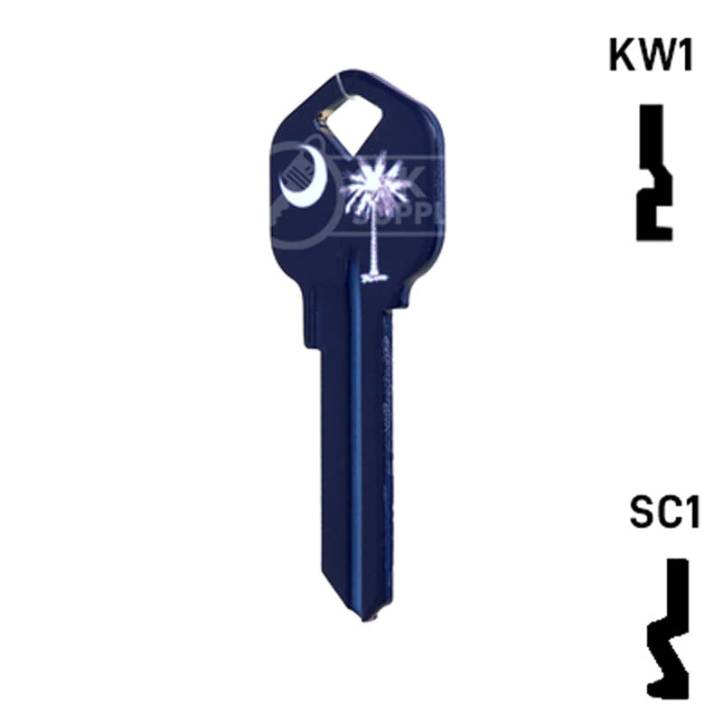 Happy Keys- South Carolina Flag SC1 Key (Choose Keyway) Residential-Commercial Key Howard Keys