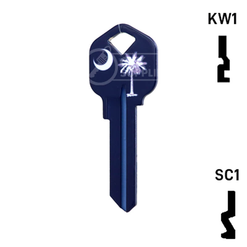 Happy Keys- South Carolina Flag SC1 Key (Choose Keyway) Residential-Commercial Key Howard Keys