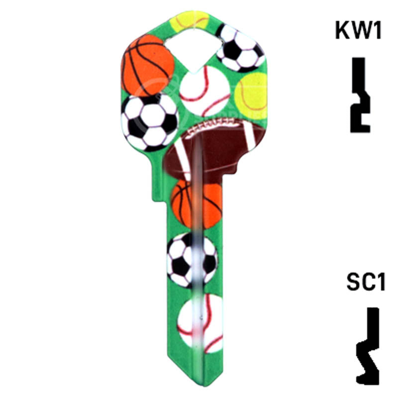 Happy Keys- Sports Key (Choose Keyway) Residential-Commercial Key Howard Keys