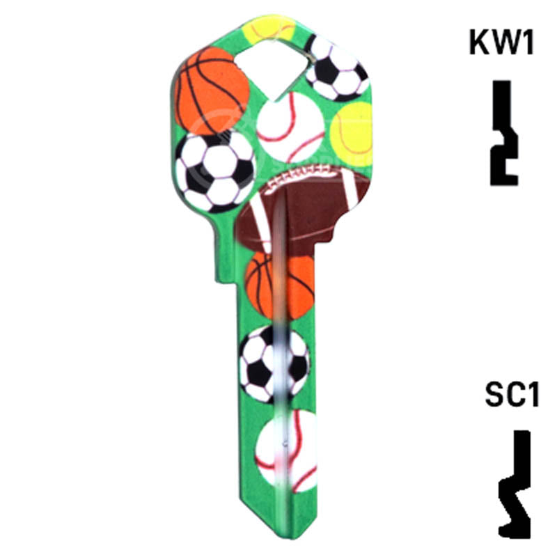 Happy Keys- Sports Key (Choose Keyway) Residential-Commercial Key Howard Keys