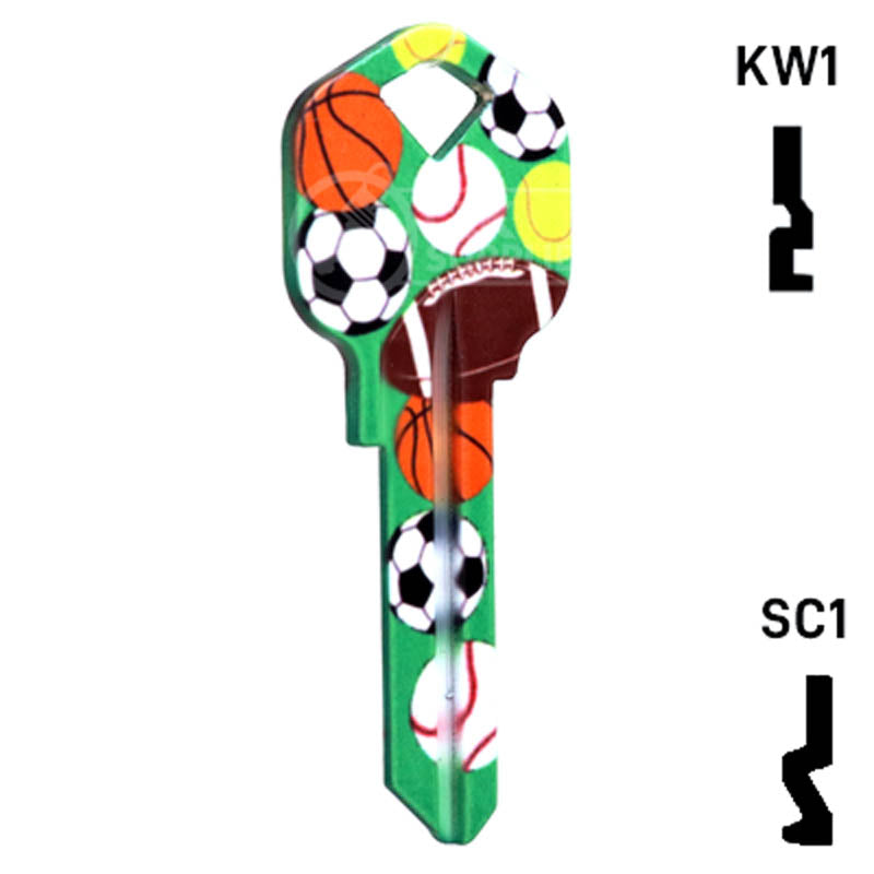 Happy Keys- Sports Key (Choose Keyway) Residential-Commercial Key Howard Keys