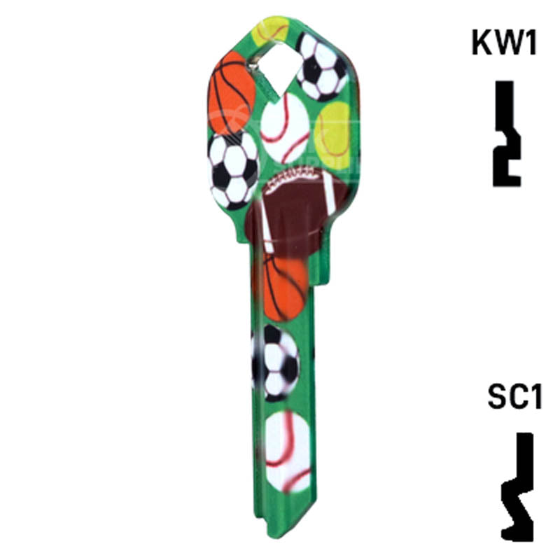 Happy Keys- Sports Key (Choose Keyway) Residential-Commercial Key Howard Keys