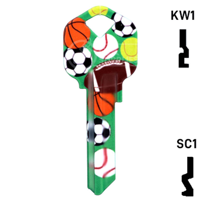 Happy Keys- Sports Key (Choose Keyway) Residential-Commercial Key Howard Keys