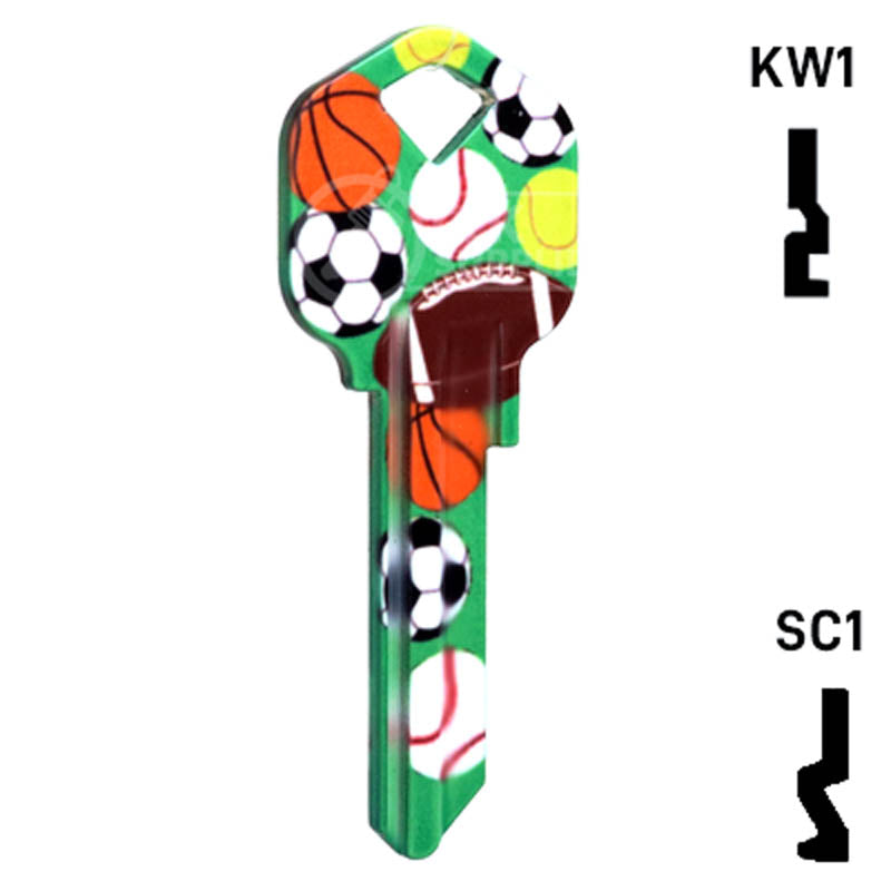 Happy Keys- Sports Key (Choose Keyway) Residential-Commercial Key Howard Keys
