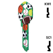 Happy Keys- Sports Key (Choose Keyway) Residential-Commercial Key Howard Keys