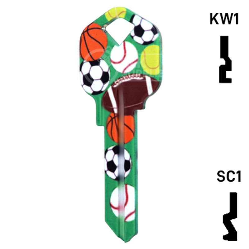 Happy Keys- Sports Key (Choose Keyway) Residential-Commercial Key Howard Keys