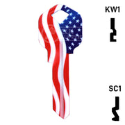 Happy Keys- Stars N Stripes (Choose Keyway) Residential-Commercial Key Howard Keys