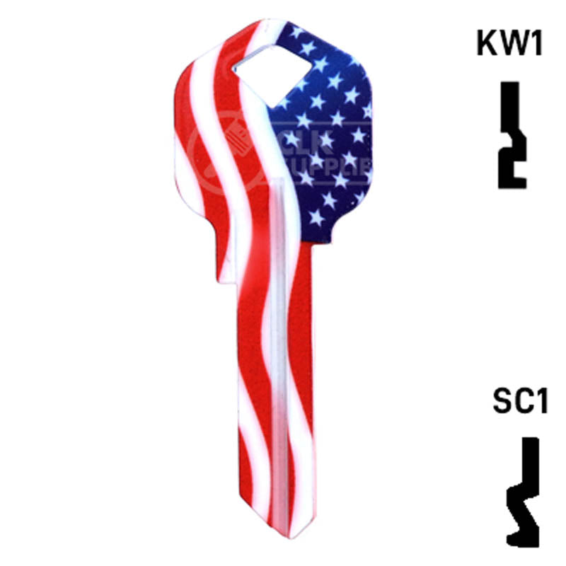 Happy Keys- Stars N Stripes (Choose Keyway) Residential-Commercial Key Howard Keys
