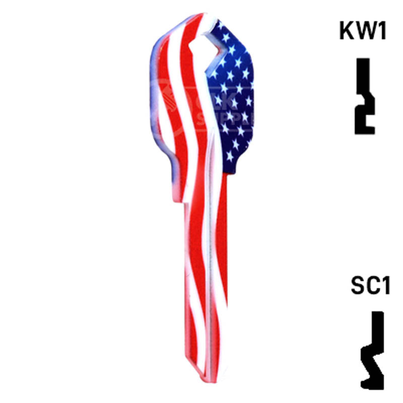 Happy Keys- Stars N Stripes (Choose Keyway) Residential-Commercial Key Howard Keys