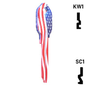 Happy Keys- Stars N Stripes (Choose Keyway) Residential-Commercial Key Howard Keys