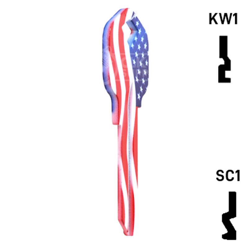 Happy Keys- Stars N Stripes (Choose Keyway) Residential-Commercial Key Howard Keys