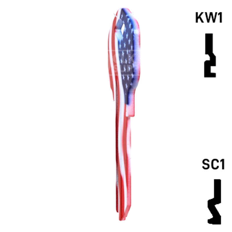 Happy Keys- Stars N Stripes (Choose Keyway) Residential-Commercial Key Howard Keys