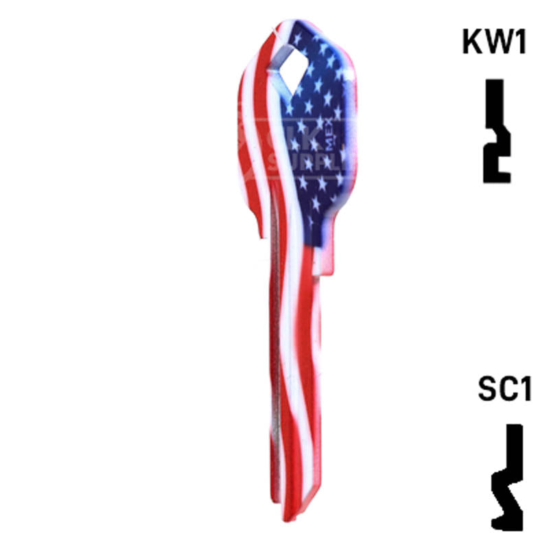 Happy Keys- Stars N Stripes (Choose Keyway) Residential-Commercial Key Howard Keys