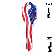 Happy Keys- Stars N Stripes (Choose Keyway) Residential-Commercial Key Howard Keys