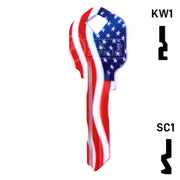 Happy Keys- Stars N Stripes (Choose Keyway) Residential-Commercial Key Howard Keys