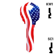 Happy Keys- Stars N Stripes (Choose Keyway) Residential-Commercial Key Howard Keys