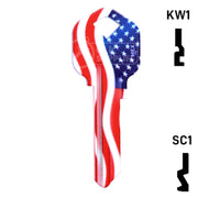 Happy Keys- Stars N Stripes (Choose Keyway) Residential-Commercial Key Howard Keys