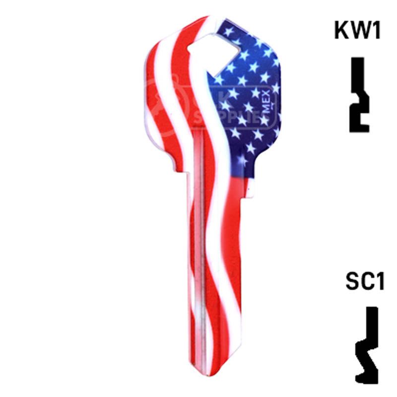 Happy Keys- Stars N Stripes (Choose Keyway) Residential-Commercial Key Howard Keys