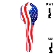 Happy Keys- Stars N Stripes (Choose Keyway) Residential-Commercial Key Howard Keys