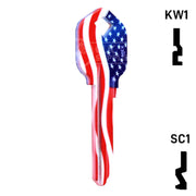 Happy Keys- Stars N Stripes (Choose Keyway) Residential-Commercial Key Howard Keys