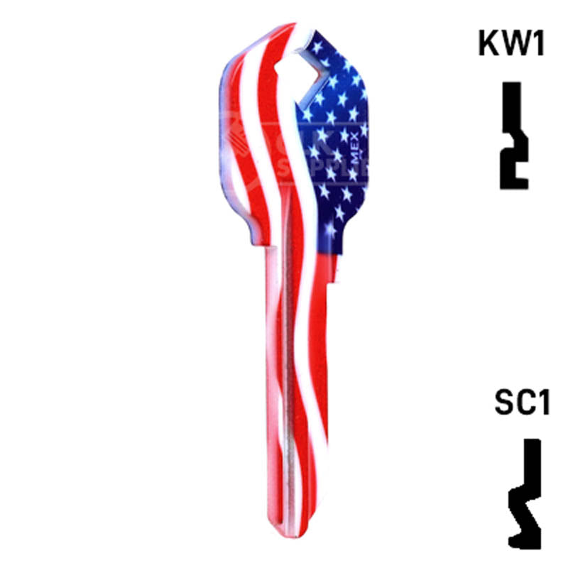 Happy Keys- Stars N Stripes (Choose Keyway) Residential-Commercial Key Howard Keys