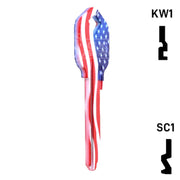 Happy Keys- Stars N Stripes (Choose Keyway) Residential-Commercial Key Howard Keys