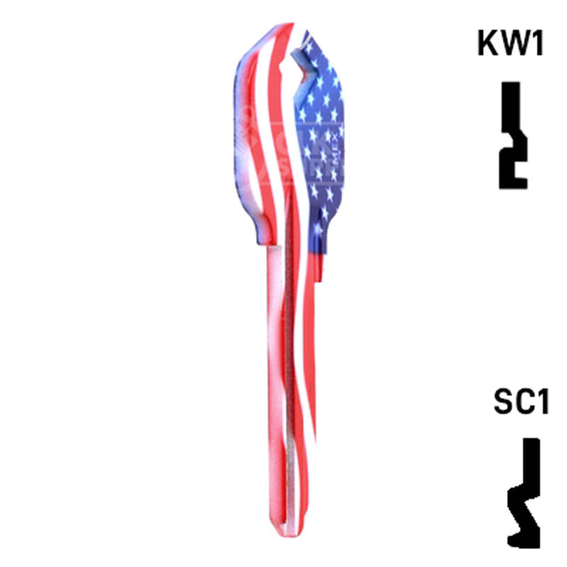 Happy Keys- Stars N Stripes (Choose Keyway) Residential-Commercial Key Howard Keys
