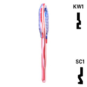 Happy Keys- Stars N Stripes (Choose Keyway) Residential-Commercial Key Howard Keys