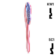 Happy Keys- Stars N Stripes (Choose Keyway) Residential-Commercial Key Howard Keys