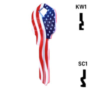 Happy Keys- Stars N Stripes (Choose Keyway) Residential-Commercial Key Howard Keys