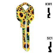 Happy Keys- Sunflowers Key (Choose Keyway) Residential-Commercial Key Howard Keys