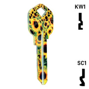 Happy Keys- Sunflowers Key (Choose Keyway) Residential-Commercial Key Howard Keys