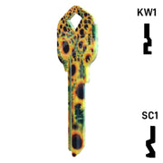Happy Keys- Sunflowers Key (Choose Keyway) Residential-Commercial Key Howard Keys