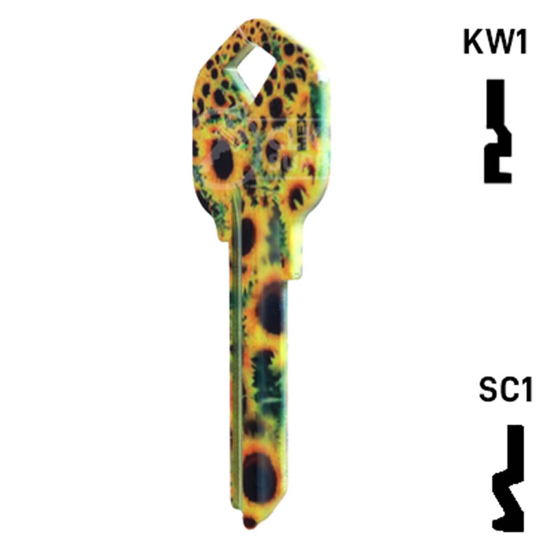Happy Keys- Sunflowers Key (Choose Keyway) Residential-Commercial Key Howard Keys
