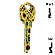 Happy Keys- Sunflowers Key (Choose Keyway) Residential-Commercial Key Howard Keys