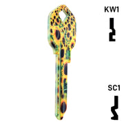 Happy Keys- Sunflowers Key (Choose Keyway) Residential-Commercial Key Howard Keys