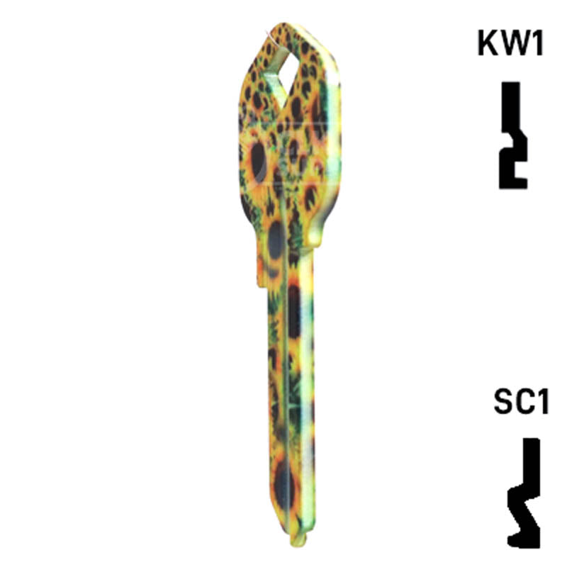 Happy Keys- Sunflowers Key (Choose Keyway) Residential-Commercial Key Howard Keys