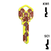 Happy Keys- Teddy Bear Key (Choose Keyway) Residential-Commercial Key Howard Keys