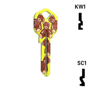 Happy Keys- Teddy Bear Key (Choose Keyway) Residential-Commercial Key Howard Keys